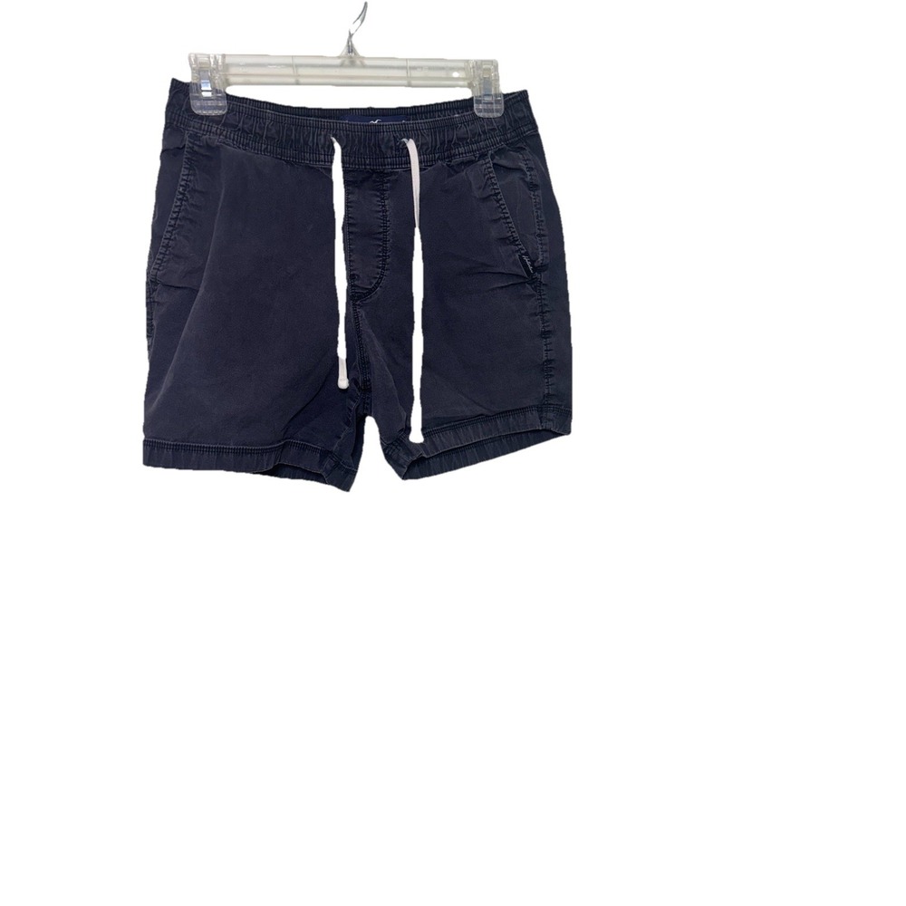 Hollister Mens Navy Drawstring Elastic Waist Shorts Small Used